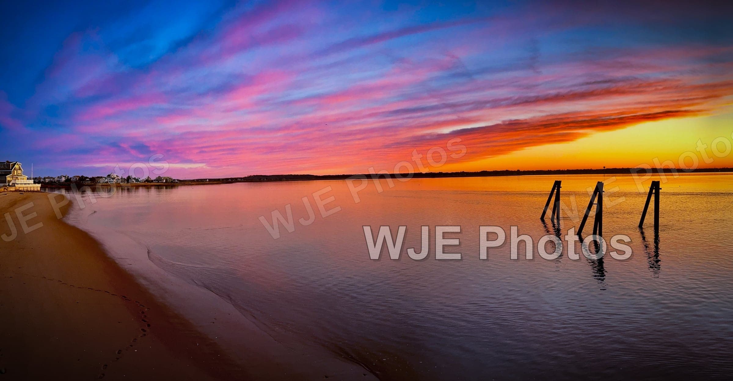 Shoreline at Plum Island Beach in Newburyport Massachusetts