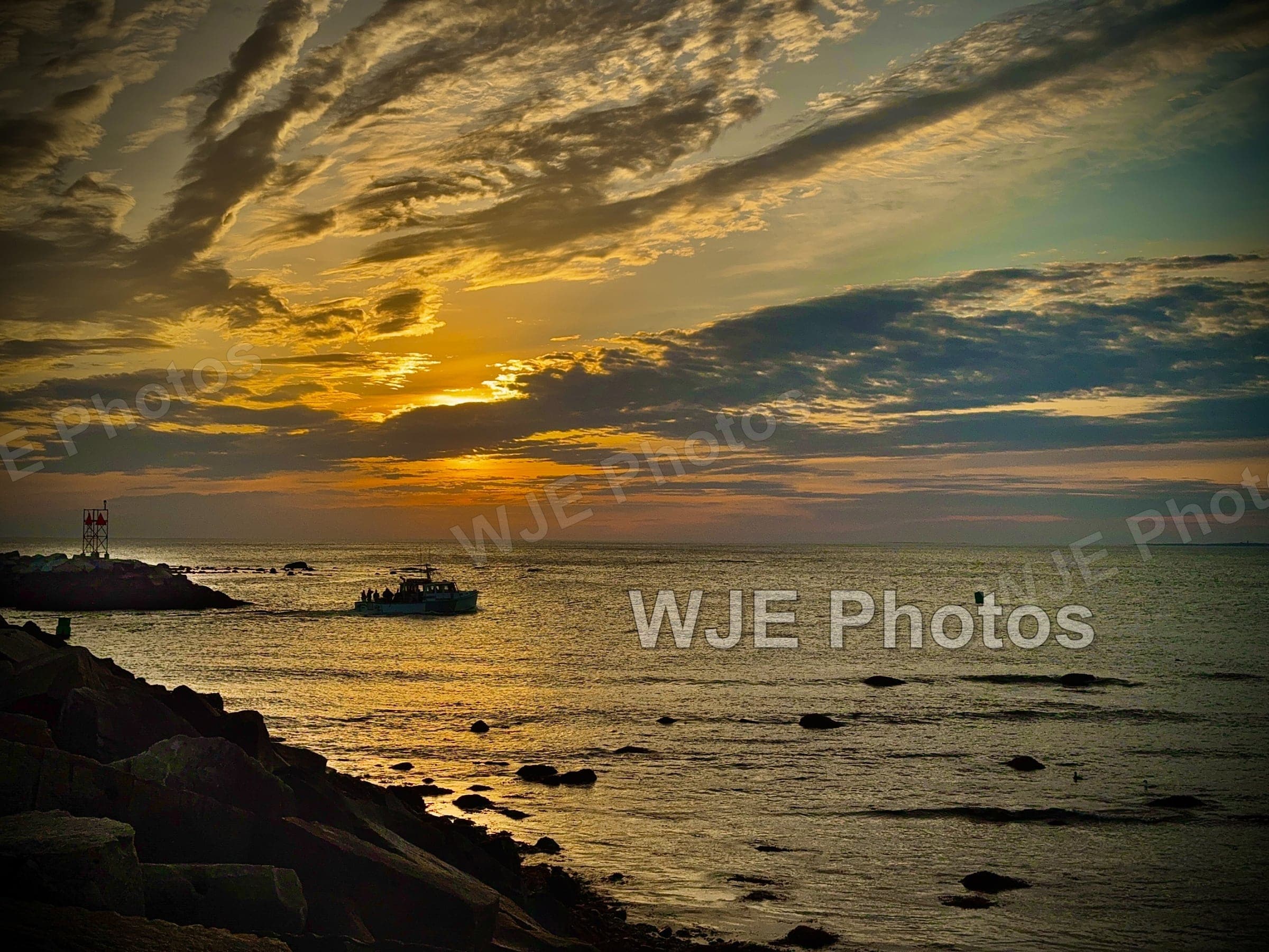 Rye Harbor coastal scene in New Hampshire